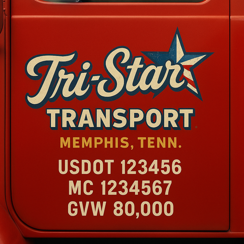 Custom Truck Door Lettering Decal Sticker Signs for US DOT Compliance | Custom USDOT Signs For Compliance | Add Your DOT, MC, GVW, CA, KYU, VIN Or Any Regulation Numbers You Need (Set of 2)