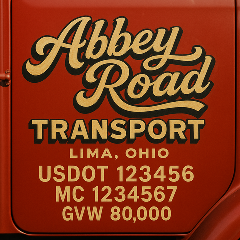 Custom Truck Door Lettering Decal Sticker Signs for US DOT Compliance | Custom USDOT Signs For Compliance | Add Your DOT, MC, GVW, CA, KYU, VIN Or Any Regulation Numbers You Need (Set of 2)