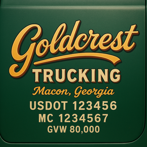 Custom Truck Door Lettering Decal Sticker Signs for US DOT Compliance | Custom USDOT Signs For Compliance | Add Your DOT, MC, GVW, CA, KYU, VIN Or Any Regulation Numbers You Need (Set of 2)