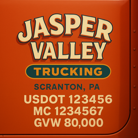 Custom Truck Door Lettering Decal Sticker Signs for US DOT Compliance | Custom USDOT Signs For Compliance | Add Your DOT, MC, GVW, CA, KYU, VIN Or Any Regulation Numbers You Need (Set of 2)