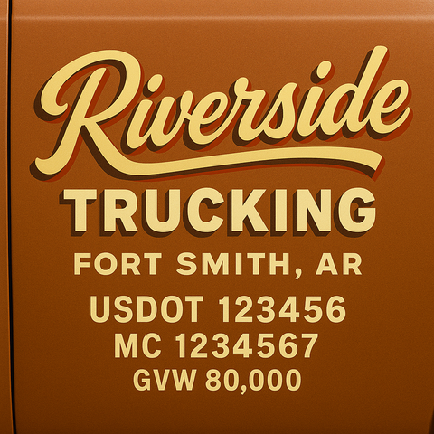 Custom Truck Door Lettering Decal Sticker Signs for US DOT Compliance | Custom USDOT Signs For Compliance | Add Your DOT, MC, GVW, CA, KYU, VIN Or Any Regulation Numbers You Need (Set of 2)
