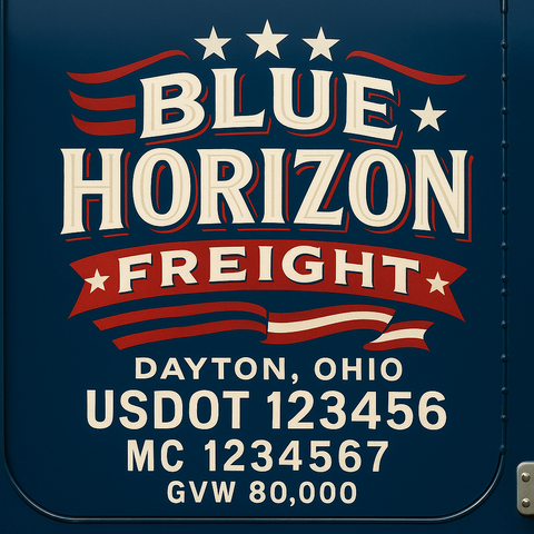 Custom Truck Door Lettering Decal Sticker Signs for US DOT Compliance | Custom USDOT Signs For Compliance | Add Your DOT, MC, GVW, CA, KYU, VIN Or Any Regulation Numbers You Need (Set of 2)
