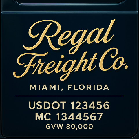 Custom Truck Door Lettering Decal Sticker Signs for US DOT Compliance | Custom USDOT Signs For Compliance | Add Your DOT, MC, GVW, CA, KYU, VIN Or Any Regulation Numbers You Need (Set of 2)