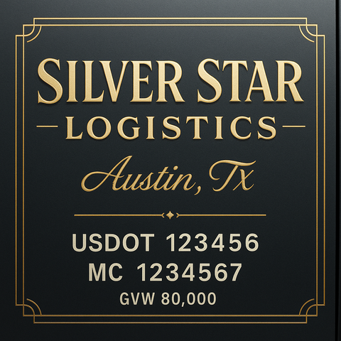 Custom Truck Door Lettering Decal Sticker Signs for US DOT Compliance | Custom USDOT Signs For Compliance | Add Your DOT, MC, GVW, CA, KYU, VIN Or Any Regulation Numbers You Need (Set of 2)