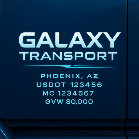 Custom Truck Door Lettering Decal Sticker Signs for US DOT Compliance | Custom USDOT Signs For Compliance | Add Your DOT, MC, GVW, CA, KYU, VIN Or Any Regulation Numbers You Need (Set of 2)
