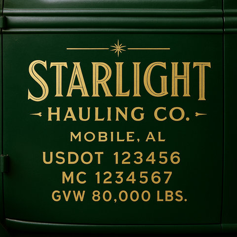 Custom Truck Door Lettering Decal Sticker Signs for US DOT Compliance | Custom USDOT Signs For Compliance | Add Your DOT, MC, GVW, CA, KYU, VIN Or Any Regulation Numbers You Need (Set of 2)