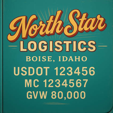 Custom Truck Door Lettering Decal Sticker Signs for US DOT Compliance | Custom USDOT Signs For Compliance | Add Your DOT, MC, GVW, CA, KYU, VIN Or Any Regulation Numbers You Need (Set of 2)