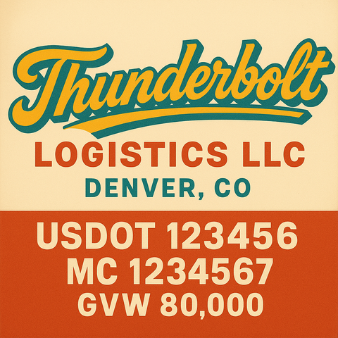 Custom Truck Door Lettering Decal Sticker Signs for US DOT Compliance | Custom USDOT Signs For Compliance | Add Your DOT, MC, GVW, CA, KYU, VIN Or Any Regulation Numbers You Need (Set of 2)