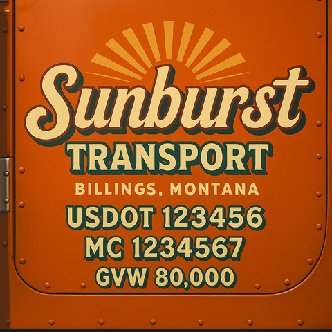 Custom Truck Door Lettering Decal Sticker Signs for US DOT Compliance | Custom USDOT Signs For Compliance | Add Your DOT, MC, GVW, CA, KYU, VIN Or Any Regulation Numbers You Need (Set of 2)