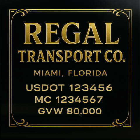 Custom Truck Door Lettering Decal Sticker Signs for US DOT Compliance | Custom USDOT Signs For Compliance | Add Your DOT, MC, GVW, CA, KYU, VIN Or Any Regulation Numbers You Need (Set of 2)