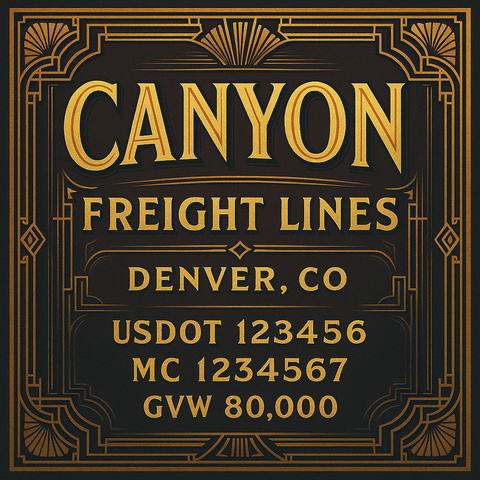 Custom Truck Door Lettering Decal Sticker Signs for US DOT Compliance | Custom USDOT Signs For Compliance | Add Your DOT, MC, GVW, CA, KYU, VIN Or Any Regulation Numbers You Need (Set of 2)