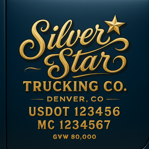 Custom Truck Door Lettering Decal Sticker Signs for US DOT Compliance | Custom USDOT Signs For Compliance | Add Your DOT, MC, GVW, CA, KYU, VIN Or Any Regulation Numbers You Need (Set of 2)