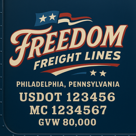 Custom Truck Door Lettering Decal Sticker Signs for US DOT Compliance | Custom USDOT Signs For Compliance | Add Your DOT, MC, GVW, CA, KYU, VIN Or Any Regulation Numbers You Need (Set of 2)