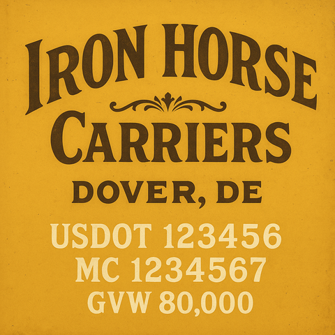 Custom Truck Door Lettering Decal Sticker Signs for US DOT Compliance | Custom USDOT Signs For Compliance | Add Your DOT, MC, GVW, CA, KYU, VIN Or Any Regulation Numbers You Need (Set of 2)
