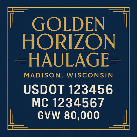 Custom Truck Door Lettering Decal Sticker Signs for US DOT Compliance | Custom USDOT Signs For Compliance | Add Your DOT, MC, GVW, CA, KYU, VIN Or Any Regulation Numbers You Need (Set of 2)