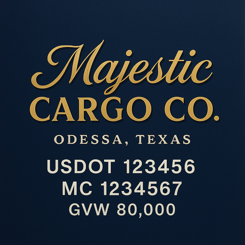 Custom Truck Door Lettering Decal Sticker Signs for US DOT Compliance | Custom USDOT Signs For Compliance | Add Your DOT, MC, GVW, CA, KYU, VIN Or Any Regulation Numbers You Need (Set of 2)