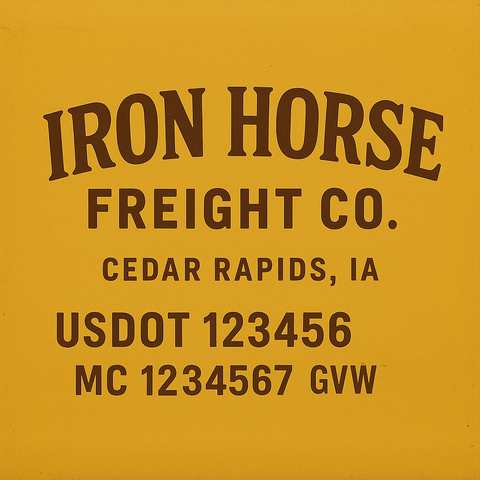 Custom Truck Door Lettering Decal Sticker Signs for US DOT Compliance | Custom USDOT Signs For Compliance | Add Your DOT, MC, GVW, CA, KYU, VIN Or Any Regulation Numbers You Need (Set of 2)