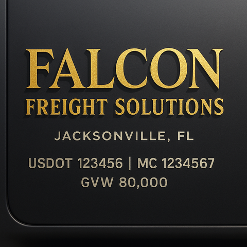 Custom Truck Door Lettering Decal Sticker Signs for US DOT Compliance | Custom USDOT Signs For Compliance | Add Your DOT, MC, GVW, CA, KYU, VIN Or Any Regulation Numbers You Need (Set of 2)