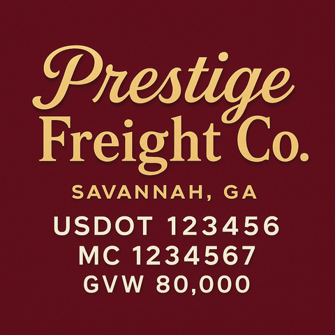 Custom Truck Door Lettering Decal Sticker Signs for US DOT Compliance | Custom USDOT Signs For Compliance | Add Your DOT, MC, GVW, CA, KYU, VIN Or Any Regulation Numbers You Need (Set of 2)