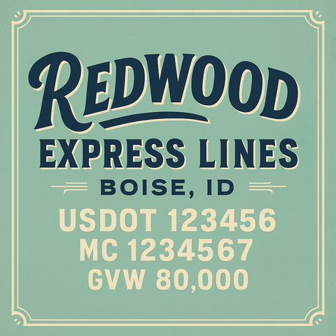 Custom Truck Door Lettering Decal Sticker Signs for US DOT Compliance | Custom USDOT Signs For Compliance | Add Your DOT, MC, GVW, CA, KYU, VIN Or Any Regulation Numbers You Need (Set of 2)