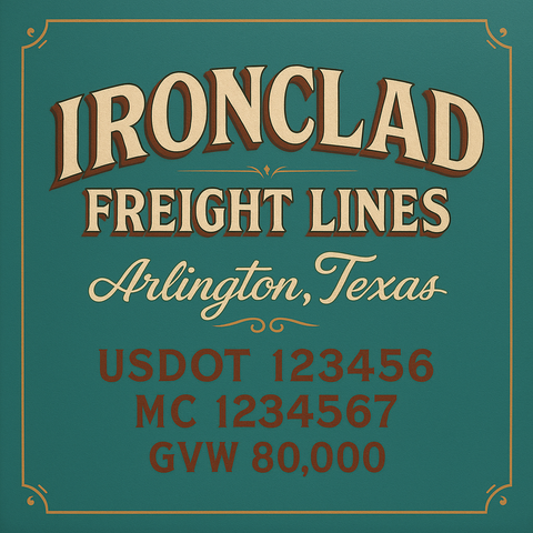 Custom Truck Door Lettering Decal Sticker Signs for US DOT Compliance | Custom USDOT Signs For Compliance | Add Your DOT, MC, GVW, CA, KYU, VIN Or Any Regulation Numbers You Need (Set of 2)