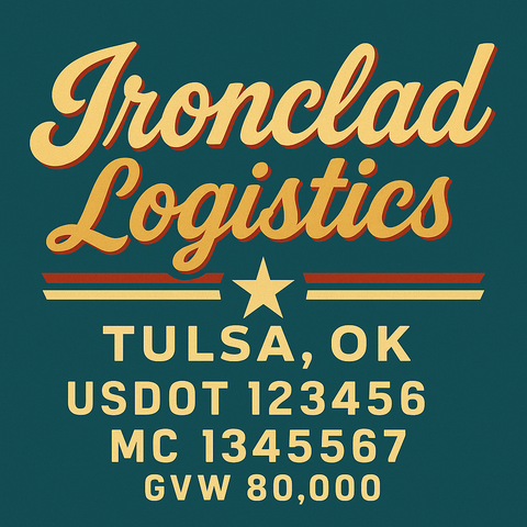 Custom Truck Door Lettering Decal Sticker Signs for US DOT Compliance | Custom USDOT Signs For Compliance | Add Your DOT, MC, GVW, CA, KYU, VIN Or Any Regulation Numbers You Need (Set of 2)