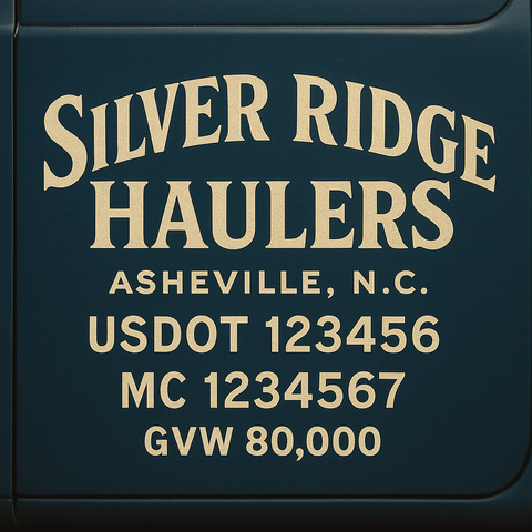 Custom Truck Door Lettering Decal Sticker Signs for US DOT Compliance | Custom USDOT Signs For Compliance | Add Your DOT, MC, GVW, CA, KYU, VIN Or Any Regulation Numbers You Need (Set of 2)