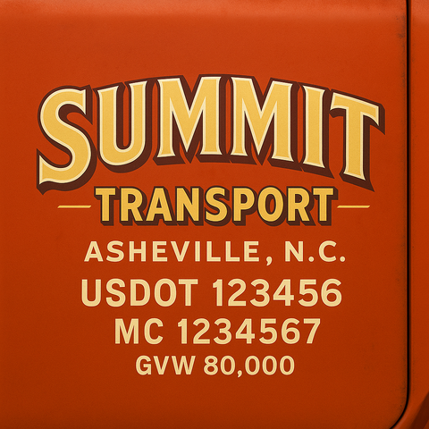 Custom Truck Door Lettering Decal Sticker Signs for US DOT Compliance | Custom USDOT Signs For Compliance | Add Your DOT, MC, GVW, CA, KYU, VIN Or Any Regulation Numbers You Need (Set of 2)