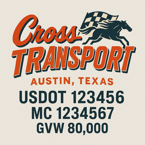 Custom Truck Door Lettering Decal Sticker Signs for US DOT Compliance | Custom USDOT Signs For Compliance | Add Your DOT, MC, GVW, CA, KYU, VIN Or Any Regulation Numbers You Need (Set of 2)