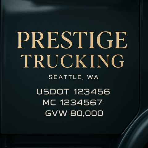 Custom Truck Door Lettering Decal Sticker Signs for US DOT Compliance | Custom USDOT Signs For Compliance | Add Your DOT, MC, GVW, CA, KYU, VIN Or Any Regulation Numbers You Need (Set of 2)