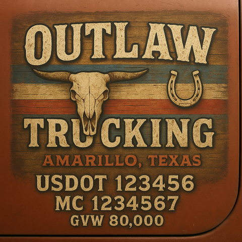 Custom Truck Door Lettering Decal Sticker Signs for US DOT Compliance | Custom USDOT Signs For Compliance | Add Your DOT, MC, GVW, CA, KYU, VIN Or Any Regulation Numbers You Need (Set of 2)