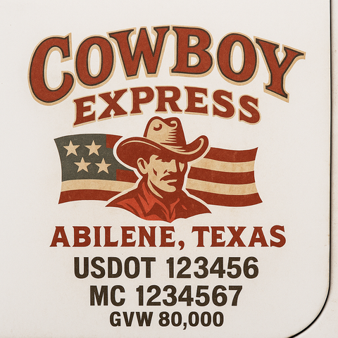 Custom Truck Door Lettering Decal Sticker Signs for US DOT Compliance | Custom USDOT Signs For Compliance | Add Your DOT, MC, GVW, CA, KYU, VIN Or Any Regulation Numbers You Need (Set of 2)