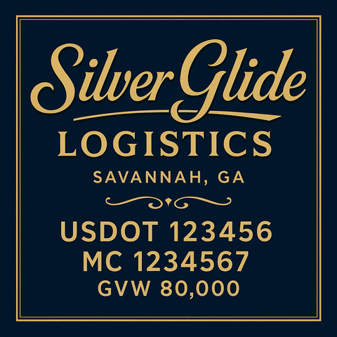 Custom Truck Door Lettering Decal Sticker Signs for US DOT Compliance | Custom USDOT Signs For Compliance | Add Your DOT, MC, GVW, CA, KYU, VIN Or Any Regulation Numbers You Need (Set of 2) (Copy)