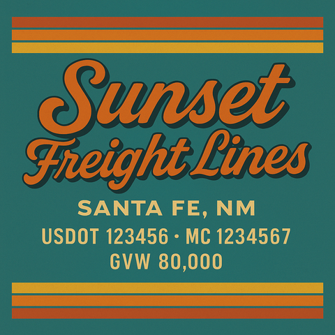 Custom Truck Door Lettering Decal Sticker Signs for US DOT Compliance | Custom USDOT Signs For Compliance | Add Your DOT, MC, GVW, CA, KYU, VIN Or Any Regulation Numbers You Need (Set of 2) (Copy)