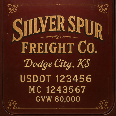 Custom Truck Door Lettering Decal Sticker Signs for US DOT Compliance | Custom USDOT Signs For Compliance | Add Your DOT, MC, GVW, CA, KYU, VIN Or Any Regulation Numbers You Need (Set of 2)