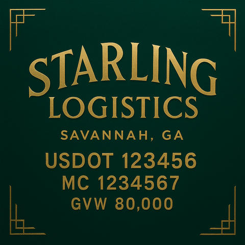 Custom Truck Door Lettering Decal Sticker Signs for US DOT Compliance | Custom USDOT Signs For Compliance | Add Your DOT, MC, GVW, CA, KYU, VIN Or Any Regulation Numbers You Need (Set of 2)