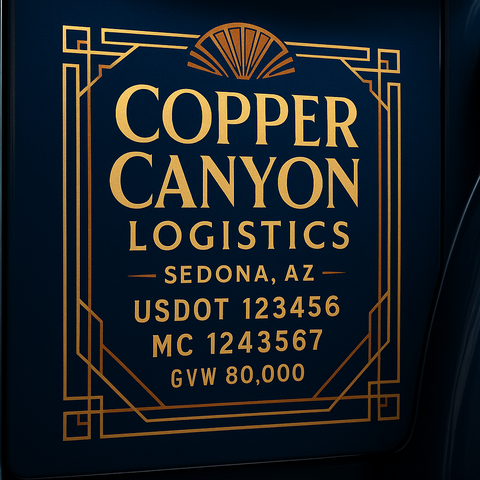 Custom Truck Door Lettering Decal Sticker Signs for US DOT Compliance | Custom USDOT Signs For Compliance | Add Your DOT, MC, GVW, CA, KYU, VIN Or Any Regulation Numbers You Need (Set of 2)