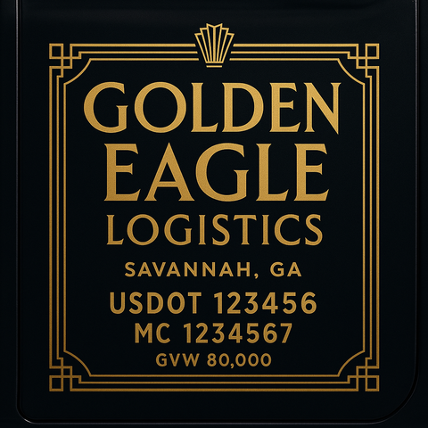 Custom Truck Door Lettering Decal Sticker Signs for US DOT Compliance | Custom USDOT Signs For Compliance | Add Your DOT, MC, GVW, CA, KYU, VIN Or Any Regulation Numbers You Need (Set of 2)