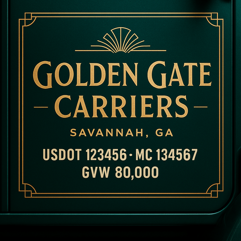 Custom Truck Door Lettering Decal Sticker Signs for US DOT Compliance | Custom USDOT Signs For Compliance | Add Your DOT, MC, GVW, CA, KYU, VIN Or Any Regulation Numbers You Need (Set of 2)