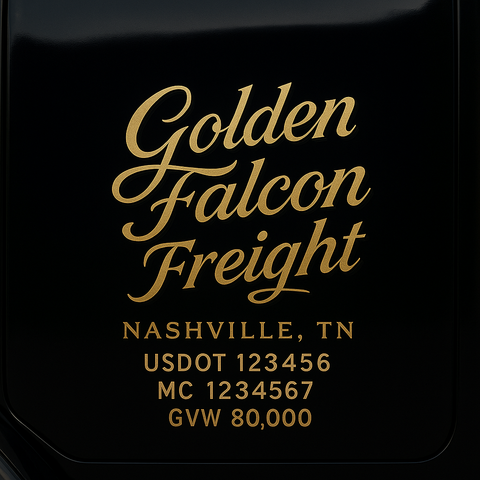 Custom Truck Door Lettering Decal Sticker Signs for US DOT Compliance | Custom USDOT Signs For Compliance | Add Your DOT, MC, GVW, CA, KYU, VIN Or Any Regulation Numbers You Need (Set of 2)