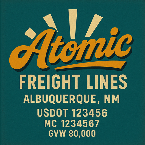 Custom Truck Door Lettering Decal Sticker Signs for US DOT Compliance | Custom USDOT Signs For Compliance | Add Your DOT, MC, GVW, CA, KYU, VIN Or Any Regulation Numbers You Need (Set of 2)