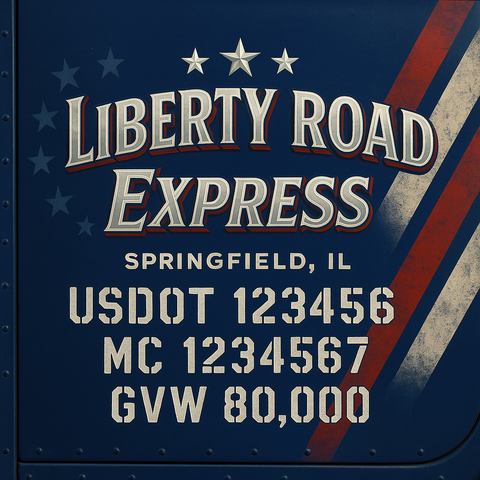 Custom Truck Door Lettering Decal Sticker Signs for US DOT Compliance | Custom USDOT Signs For Compliance | Add Your DOT, MC, GVW, CA, KYU, VIN Or Any Regulation Numbers You Need (Set of 2)