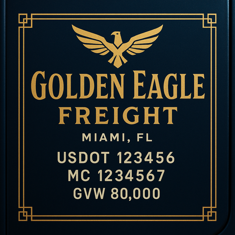 Custom Truck Door Lettering Decal Sticker Signs for US DOT Compliance | Custom USDOT Signs For Compliance | Add Your DOT, MC, GVW, CA, KYU, VIN Or Any Regulation Numbers You Need (Set of 2)