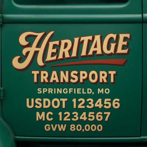Custom Truck Door Lettering Decal Sticker Signs for US DOT Compliance | Custom USDOT Signs For Compliance | Add Your DOT, MC, GVW, CA, KYU, VIN Or Any Regulation Numbers You Need (Set of 2)