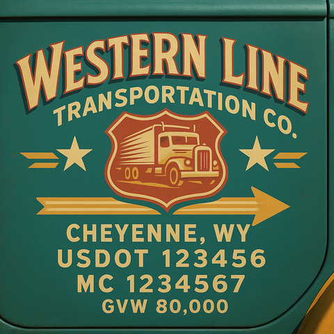Custom Truck Door Lettering Decal Sticker Signs for US DOT Compliance | Custom USDOT Signs For Compliance | Add Your DOT, MC, GVW, CA, KYU, VIN Or Any Regulation Numbers You Need (Set of 2)
