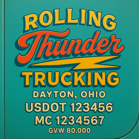 Custom Truck Door Lettering Decal Sticker Signs for US DOT Compliance | Custom USDOT Signs For Compliance | Add Your DOT, MC, GVW, CA, KYU, VIN Or Any Regulation Numbers You Need (Set of 2)