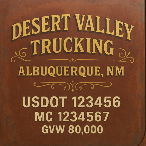 Custom Truck Door Lettering Decal Sticker Signs for US DOT Compliance | Custom USDOT Signs For Compliance | Add Your DOT, MC, GVW, CA, KYU, VIN Or Any Regulation Numbers You Need (Set of 2)
