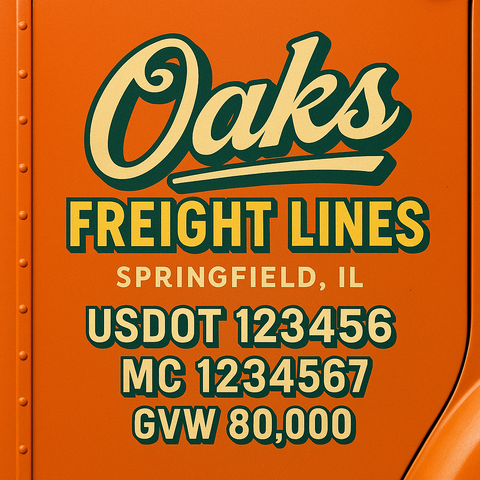 Custom Truck Door Lettering Decal Sticker Signs for US DOT Compliance | Custom USDOT Signs For Compliance | Add Your DOT, MC, GVW, CA, KYU, VIN Or Any Regulation Numbers You Need (Set of 2)