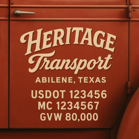 Custom Truck Door Lettering Decal Sticker Signs for US DOT Compliance | Custom USDOT Signs For Compliance | Add Your DOT, MC, GVW, CA, KYU, VIN Or Any Regulation Numbers You Need (Set of 2)