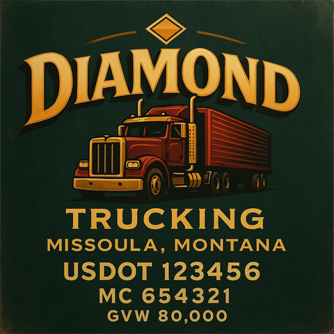Custom Truck Door Lettering Decal Sticker Signs for US DOT Compliance | Custom USDOT Signs For Compliance | Add Your DOT, MC, GVW, CA, KYU, VIN Or Any Regulation Numbers You Need (Set of 2)